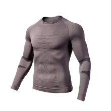 2019 High Performance Long Sleeves Seamless Workout Fitness Mens Training Compression Tops